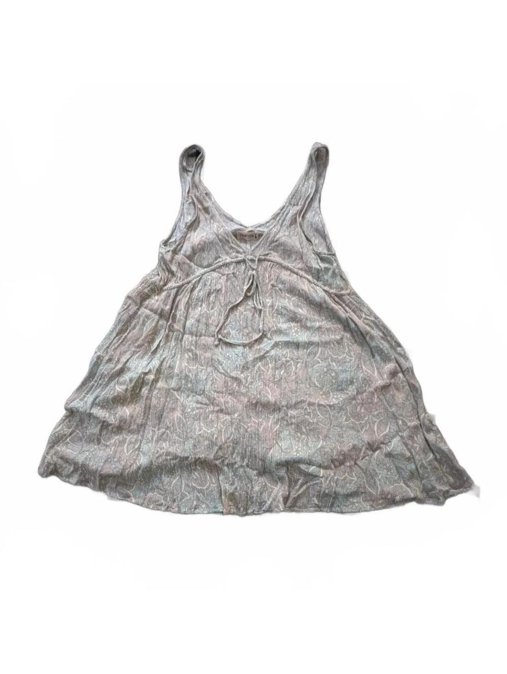 Fourteen & 9th Boutique grey and blue paisley tunic mini dress